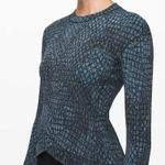 Lululemon Close to Crossing Long Sleeve Jacquard Tectonic Jacquard Shipmate Blac Photo 0