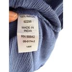 Woman Within Size 14W Blue Button-Front Maxi Dress Roll-Tab Sleeves Photo 6