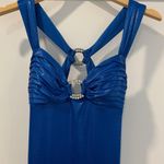 Hailey Logan Royal Blue Sparkle Prom Dress Photo 2