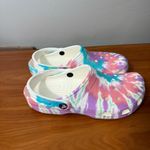 Crocs Classic Tie Dye Clog Slip On Shoe Water Rubber Graphic Multicolor Pastel Photo 2