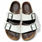 Birkenstock  Arizona White Leather Sandals – Size 38 (US 7) Photo 0