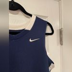 Nike Size M Dri Fit Navy Blue White Team Basketball Womens Sleeveless Jersey Top Photo 2