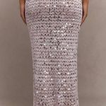Missguided  Sparkling Sequin Maxi Skirt - Pink Silver Photo 2