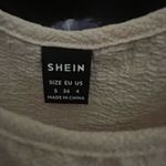 SheIn Shoulder bow cream shorts romper Photo 1