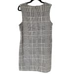 Theory  Adraya Shift Dress Plaid Houndstooth Black White Photo 5