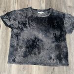 Bailey blue  Black and Gray Tie-Dye Short Sleeve Tee Photo 0