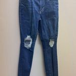 Good American Light Blue Ripped Straight Leg Jeans Photo 1
