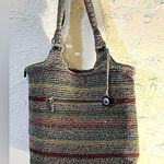 The Sak  handbag with stripes— khaki and colored stripes. Carried 1 time!! Photo 0