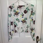 Free People  Floral Wrap Saturday Night Top W-660 Sz XS Photo 7