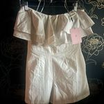 Hello Molly White Romper Strapless NWT SZ M Size M Photo 0