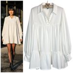 Danielle Bernstein Babydoll Tunic Dress XS Empire Waist Renaissance Puff Sleeve Photo 1