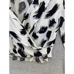 Leith Women's Blouse Surplice Long Sleeve Feather Brushstrokes Print Size XS Photo 5