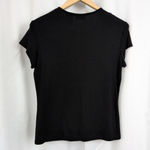 White Stag Y2K New Old Stock Black Embroidered Metal Floral clasp Closure Top Small Photo 4