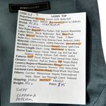 BCBG Maxazria Blue Faux Suede Cladiana Peplum Blouse Women Size Medium | 68 Photo 8