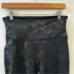 Spanx Faux Leather Bike Shorts Black Camo High Rise Size Large Photo 2