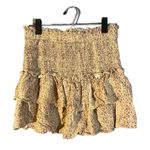 Alice Blue Light Pink Animal Spot Ruffle Tiered Accordion Mini Skirt Women Sz M Photo 1