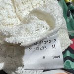 Lautreamont herringbone crochet knit sweater :Box L03: White Size M Photo 5