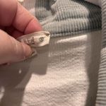 Illa Illa Womens Oversized Corduroy Long Sleeve White Beige Khaki Shacket Small Photo 3