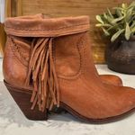 Sam Edelman Brown Leather Louie Tassel Ankle Bootie western Cowgirl size 8.5 Photo 0