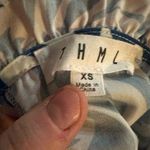 THML  Blue and White Ruffle Neck Tiered Printed Dress Photo 2