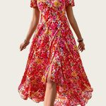 PRETTYGARDEN Women's Summer Wrap Maxi Dress Casual Boho Floral size X Photo 0