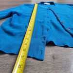 J.Crew  Blue Crew Neck Button Front Cardigan Lightweight Sweater Women's Size M Photo 6