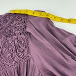 Free People  smoked long sleeve mock top purple grape size L Photo 9