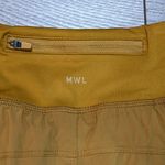 Madewell  High Rise Lined Running Shorts Brown Mustard Size‎ Small Photo 3