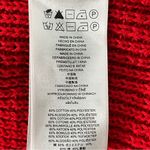 Michael Kors Womens XS Red Valentine Drape Neck Tunic Waffle Knit Sweater Photo 4