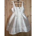Lulus NWT  Bubbly Love White Taffeta Corset Mini Dress Bridal Shower Party Size L Photo 2