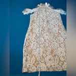 K. Jordan white lace floral mini dress with tassels off shoulder size large Photo 13
