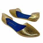 Jeffrey Campbell  Size 8 Jelly Gold Glitter Point Rubber Toe‎ Flat Photo 1