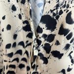 Babaton Aritizia Animal Print Long Sleeve V-neck Blouse Size Small Photo 12