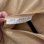 St. John  Basics Top Gold Knit Metallic Mock Neck Shirt Size Small Photo 5