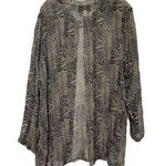 Silk For Africa Women's Long Sleeve Open Front Animal Print Cardigan Brown XL Photo 0