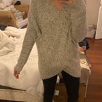 Gray Cross Front Front Sweater Photo 2