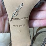 Brian Atwood  Laetitia‎ Glitter 4.5” Heels T-Strap Strappy  Party Metallic 8 Photo 10