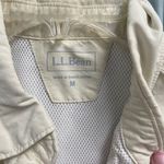 L.L.Bean  Womens Size Medium Yellow Sleeveless Button Down Nylon Top Shirt Gorp Photo 3