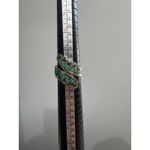 STERLING SILVER NATIVE AMERICAN NAVAJO 925 TURQUOISE & CORAL INLAY WRAP RING LB Blue Photo 5