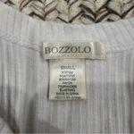 Bozzolo White High Neck Ribbed Cropped Tank Top Photo 2