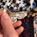 Pink Rose Mock Neck Swing Dress Paisley Boho Print Patchwork Jewel Tones Relaxed Photo 8