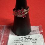 Bomb Party RBP7758 “Regal Dreams” Lab Created Ruby on Rose Gold Size 10 Ring NWT Red Photo 3