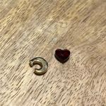 Origami Owl  Gold Initial Letter Crystal “C” Charm & Red Crystal Heart Charm Photo 5