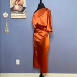 Pretty Little Thing Stunning & Sexy Burnt Orange One Shoulder Midi Dress Size 4 Photo 5