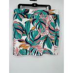 Talbots T by  Everyday Stretch Skort Size 2X Tropical Fronds Print Floral Cotton Photo 4