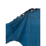 Armani Exchange Blue Cutout Shoulder T-Shirt S Womens Casual Lightweight Photo 3