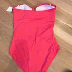 Tommy Bahama NWT  Pink Bandeau V neck swimsuit. Coral size 8 Photo 2