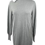 WAYF  NWT Gray Wool Blend Turtleneck Long Sleeve Pullover Mini Sweater Dress S Photo 0