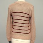 NEW NWT Lilla P Light Pink Striped Knit Pullover Crewneck Sweater Size M Size M Photo 4