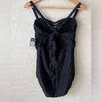 NWT black lattice front one piece swimsuit black torrid 0 (12) Photo 6